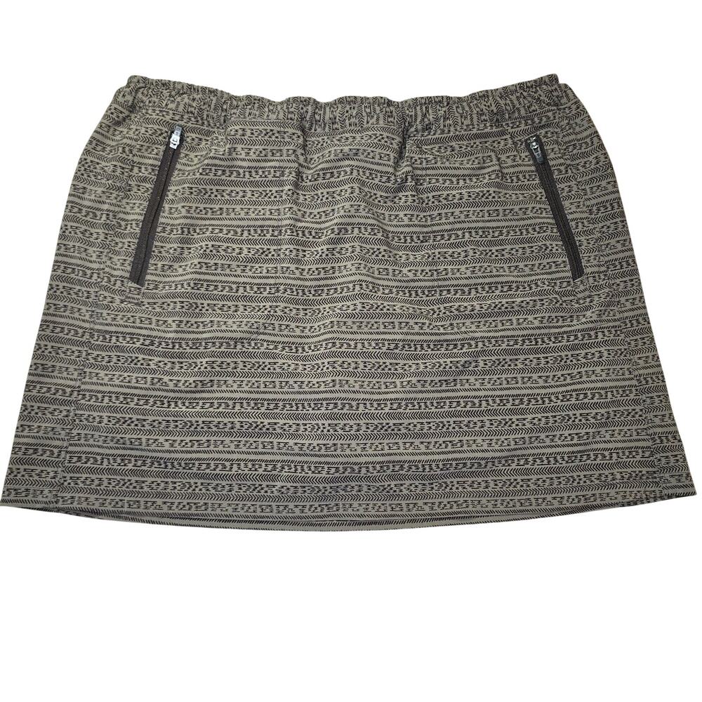 L.L. Bean Green Geometric Athletic Skirt Skort Size Small Gorpcore